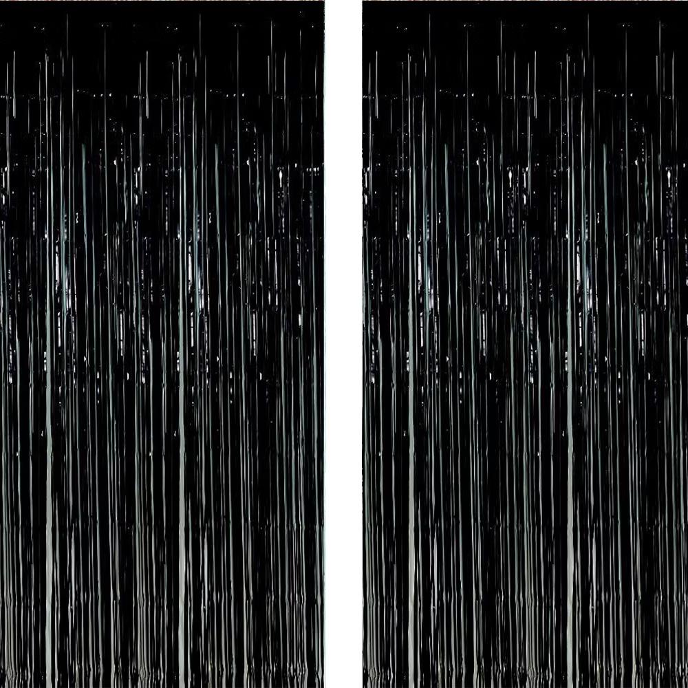Twinkle Star Metallic Tinsel Fringe Curtains - 3 ft 8 ft Backdrop, Photo Booth, Party, Wedding Decor - Image 3
