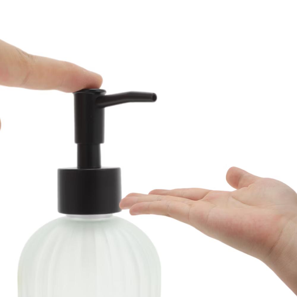Durable Round Bottom Vertical Stripe Soap Dispenser 13.53oz 1 Pc - Image 4