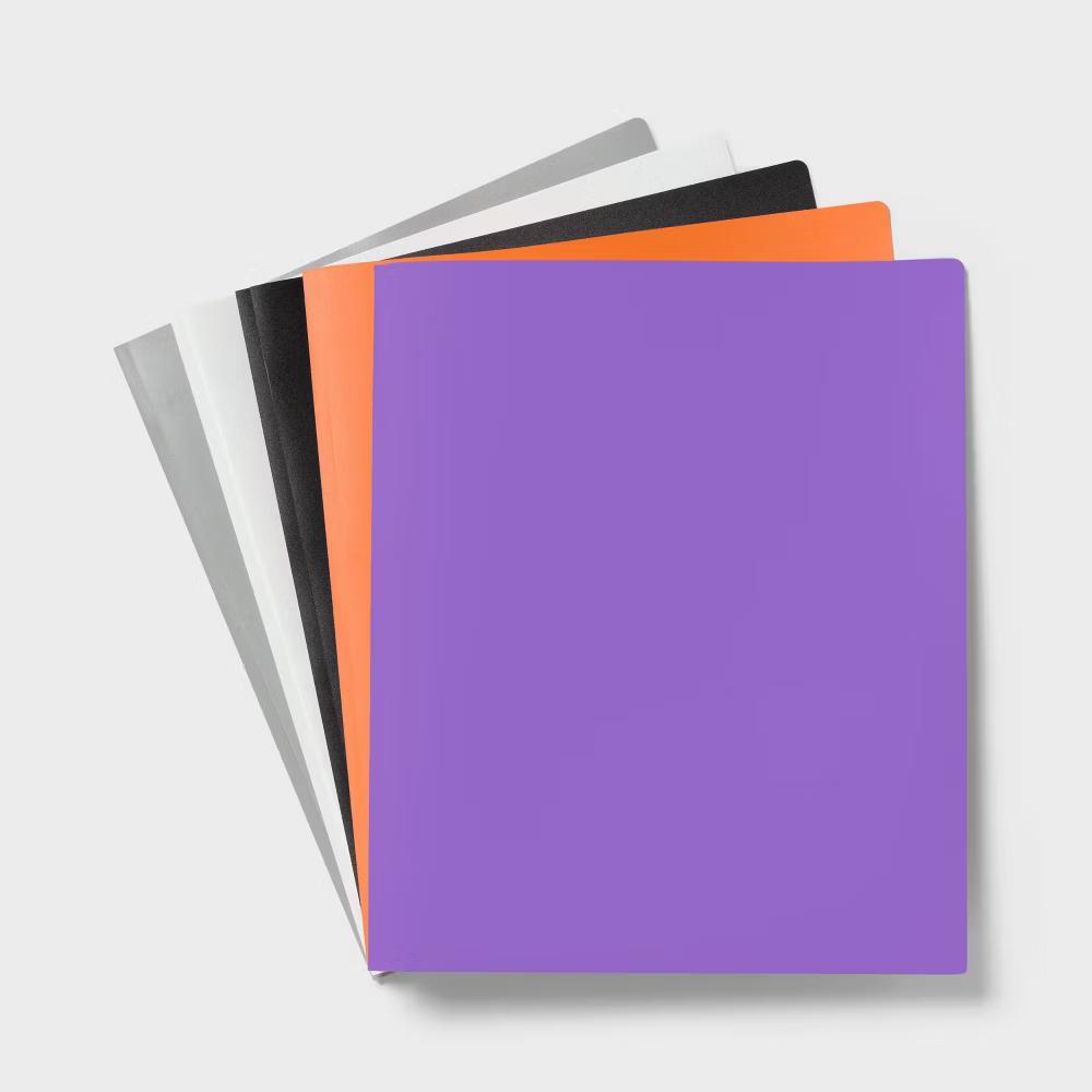 2 Pocket Plastic Folder with Prongs - Image 23