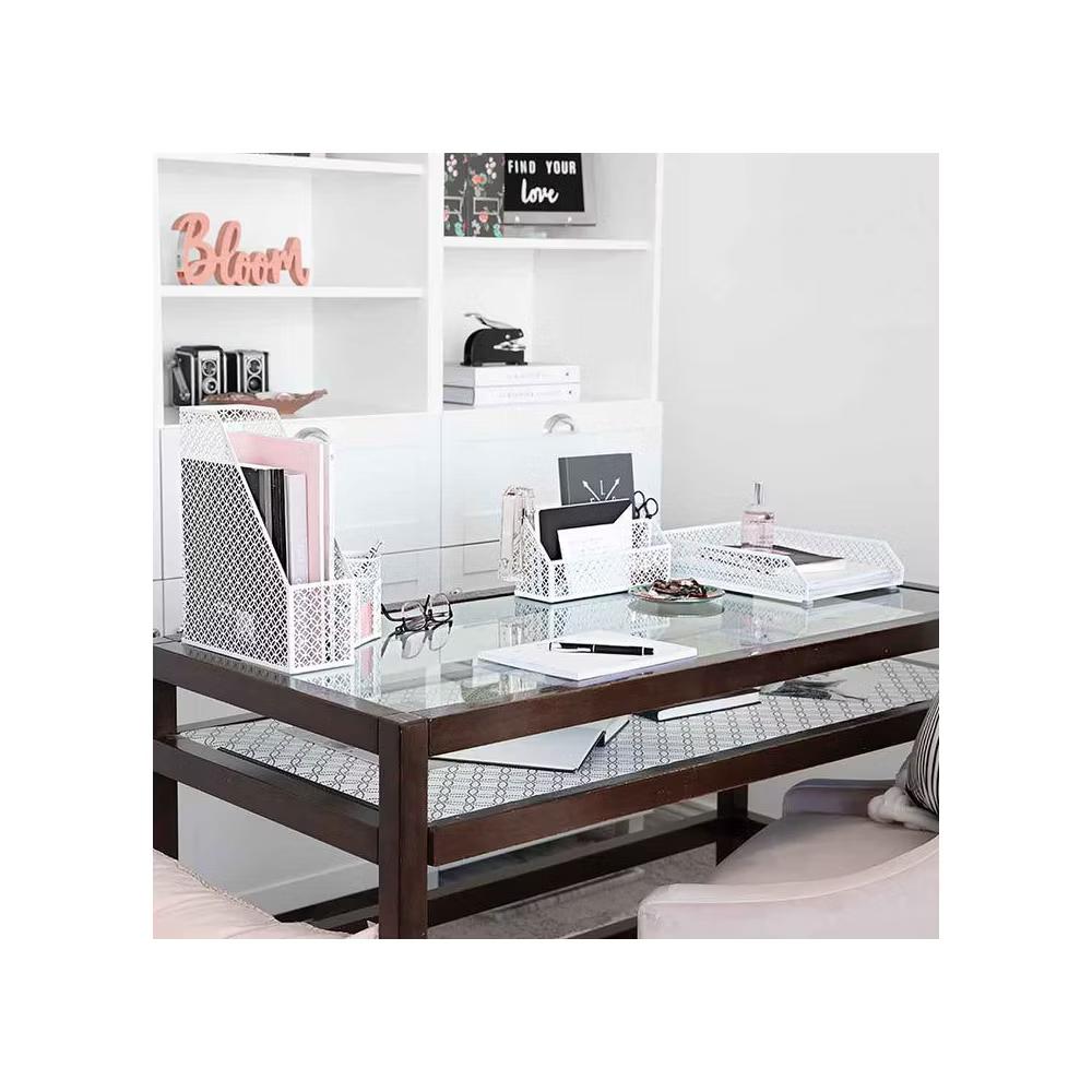 Blu Monaco Desk Organizer Set - 6-Piece Desk Accessories for Mail, Sticky Notes, Pens, Magazines & Documents - Image 45