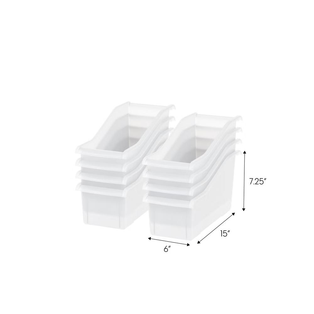 15" 6" Plastic Connecting Book and Paper Storage Container Bin - Image 5