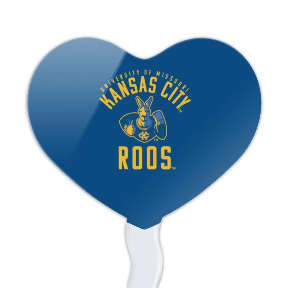 University of Missouri - Kansas City Kangaroos Logo Heart Love Cupcake Picks Toppers Decoration Set of 6 - Image 4