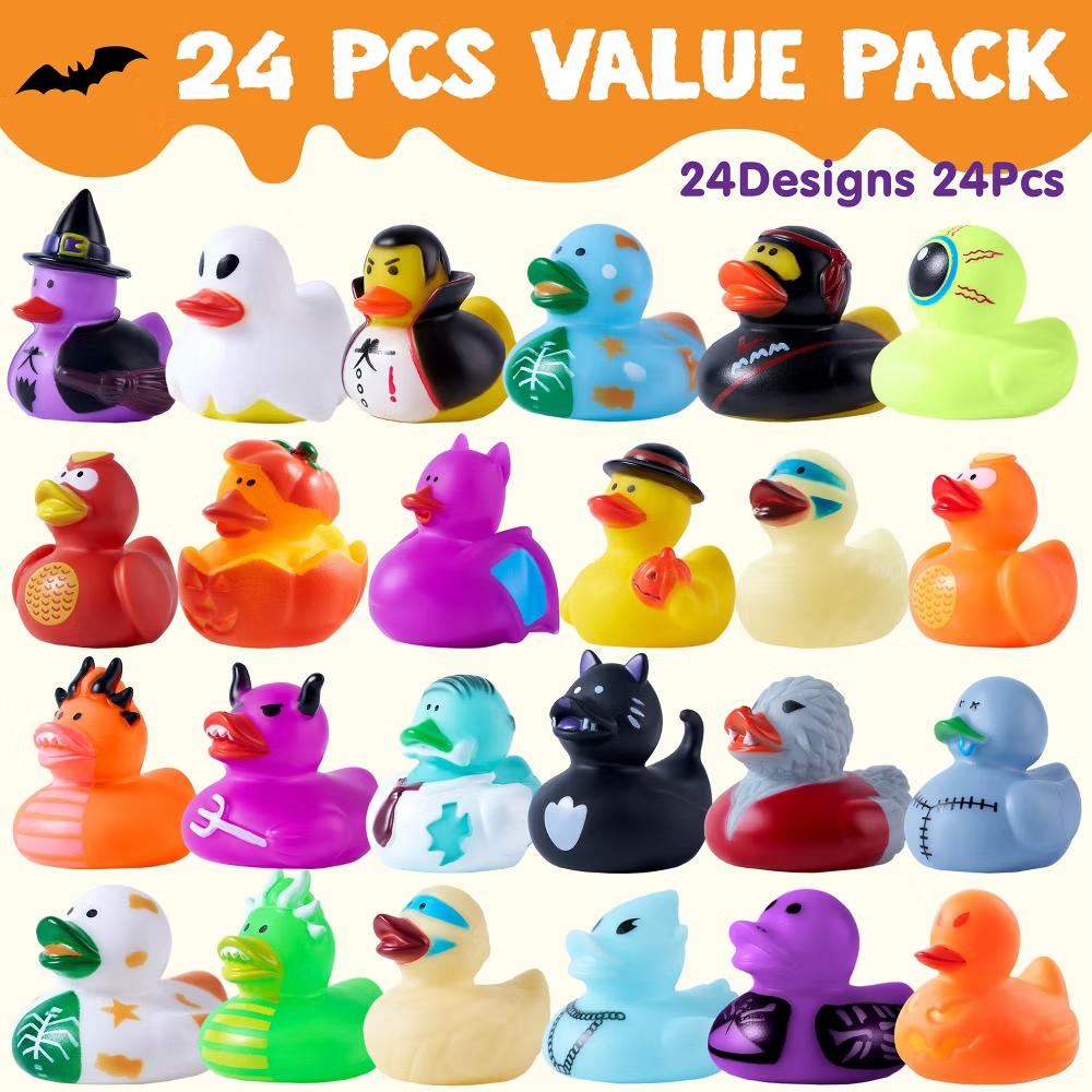 Halloween Party Supplies, Rubber Ducks Party Toys for Halloween Goodie Bag Fillers Decorations School Classroom Game Prizes Baby Bath Toy - Image 38