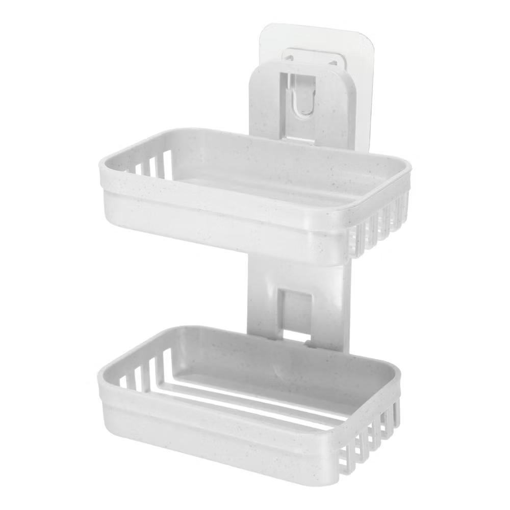 Plastic Soap Dish Keep Soap Dry Soap Cleaning Storage Drill Free Soap Holder for Home Bathroom Kitchen 1 Pc - Image 7