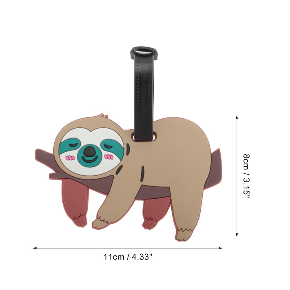 Tree Branch Sloth Luggage Tag Light Brown 1 Pc - Image 4