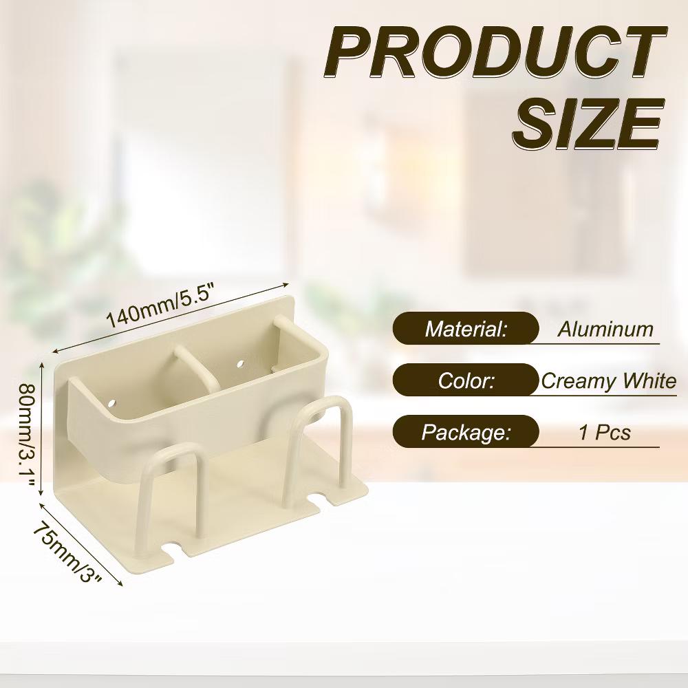 Durable Material No-Drill Installation Practical Design Versatile Use Toothbrush Holder - Image 9