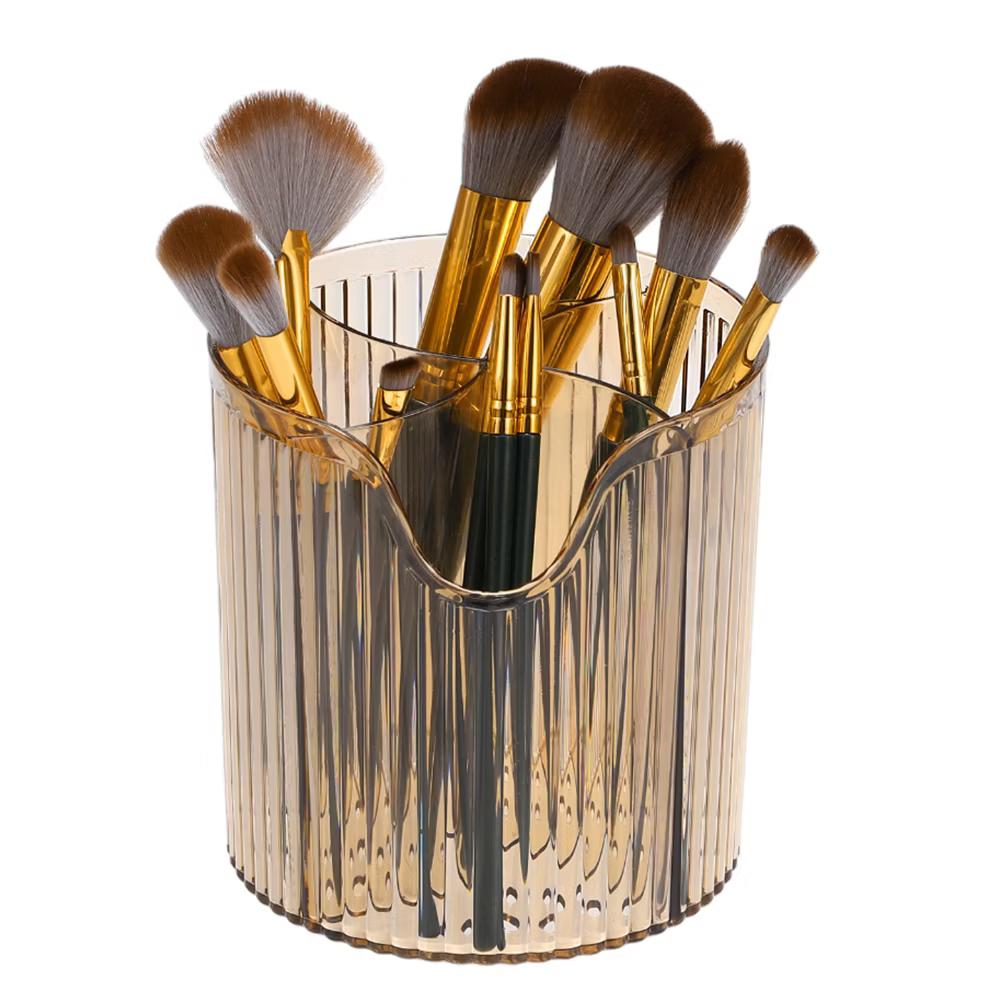4 Slot Makeup Brush Cup Makeup Organizer for Bathroom Countertops 1 Pc