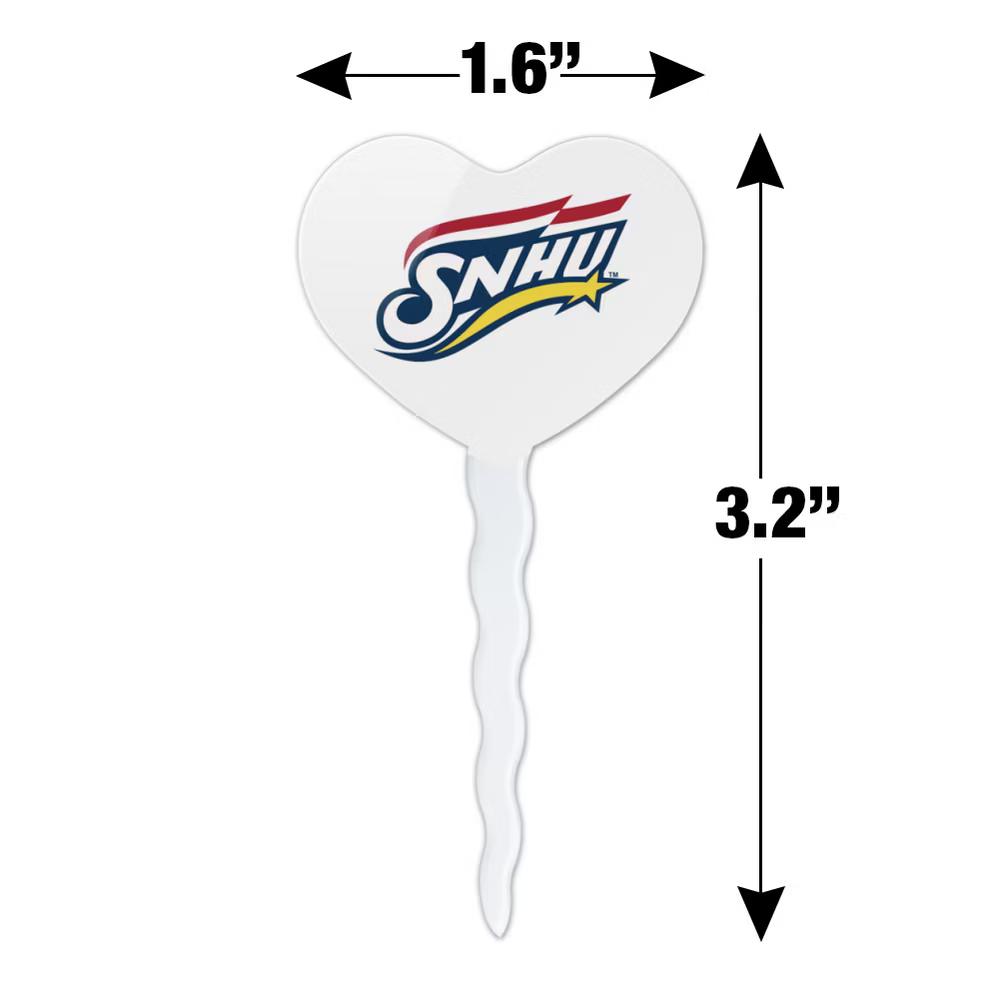 Southern New Hampshire University Primary Logo Heart Love Cupcake Picks Toppers Decoration Set of 6 - Image 5