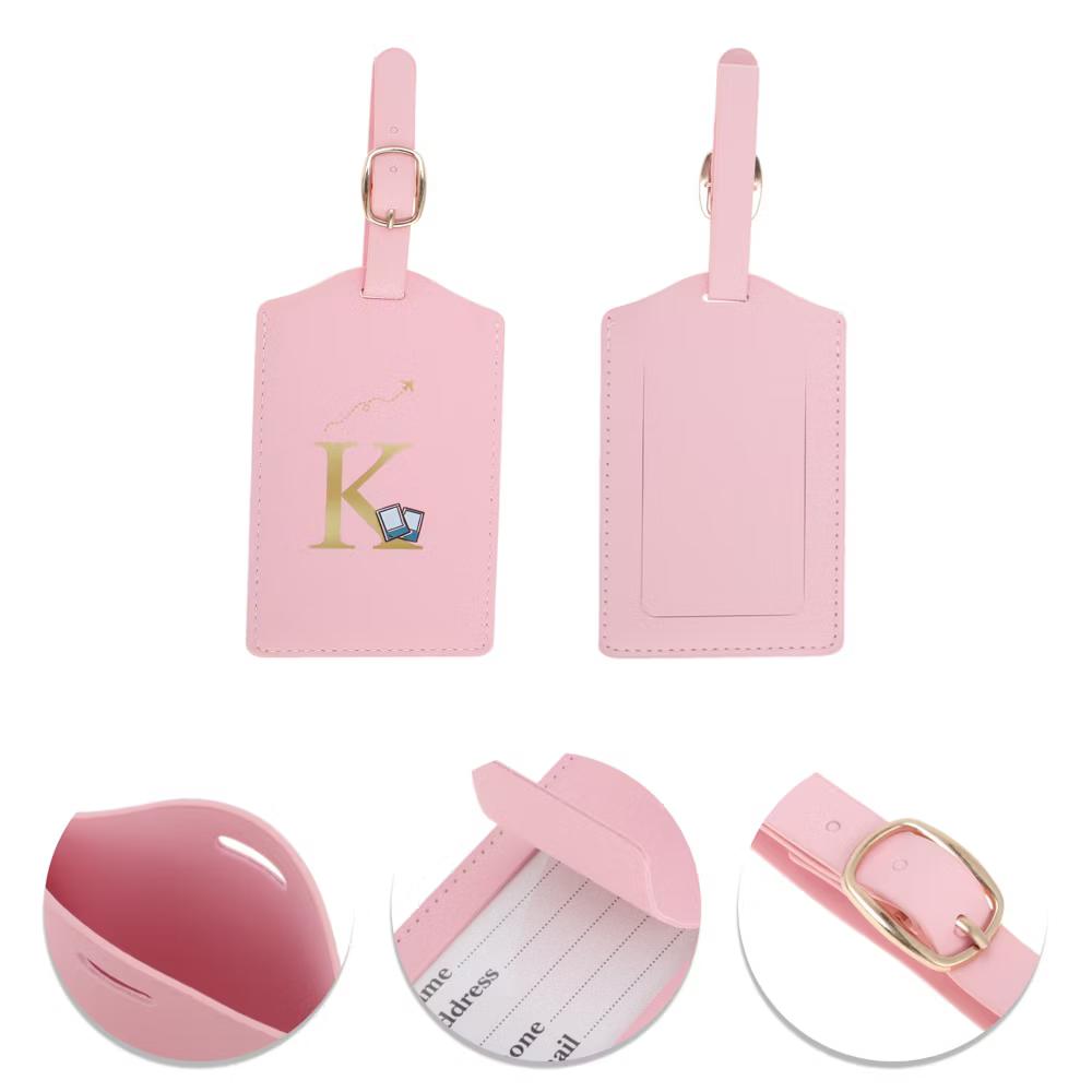Letter Luggage Tag Pink 1 Pc - Image 34