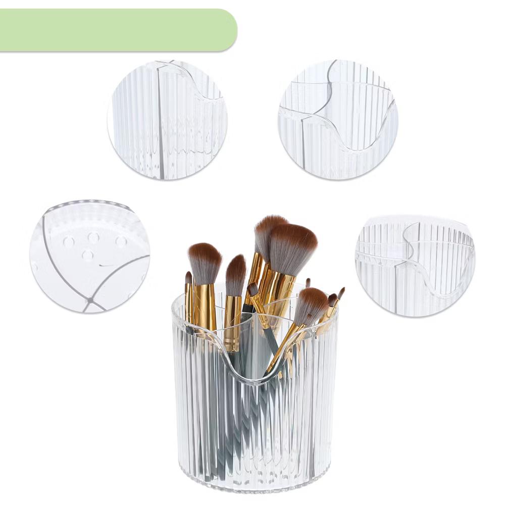 4 Slot Makeup Brush Cup Makeup Organizer for Bathroom Countertops 1 Pc - Image 15