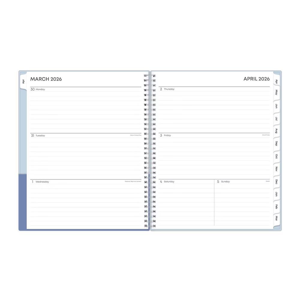 Blue Sky 8.5"x11" 2026-2027 Blue Sky Weekly/Monthly Planner Powder Blue/Periwinkle - Image 2