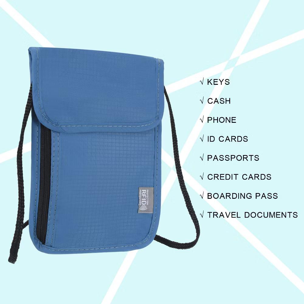 Waterproof Passport Holder Neck Wallet for Women Men - Image 11