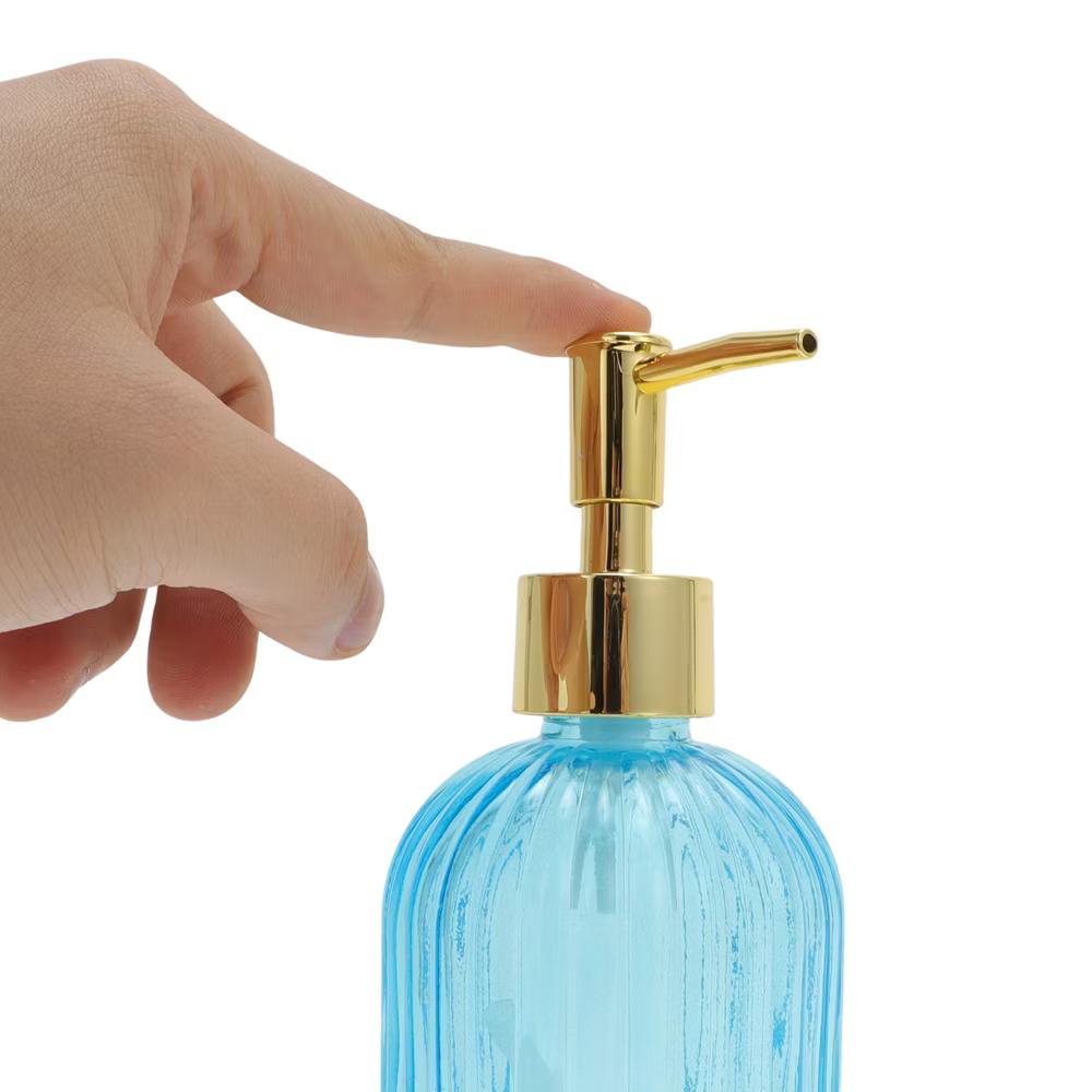 Convenient Vertical Stripe Soap Dispenser 13.53oz 1 Pc - Image 5