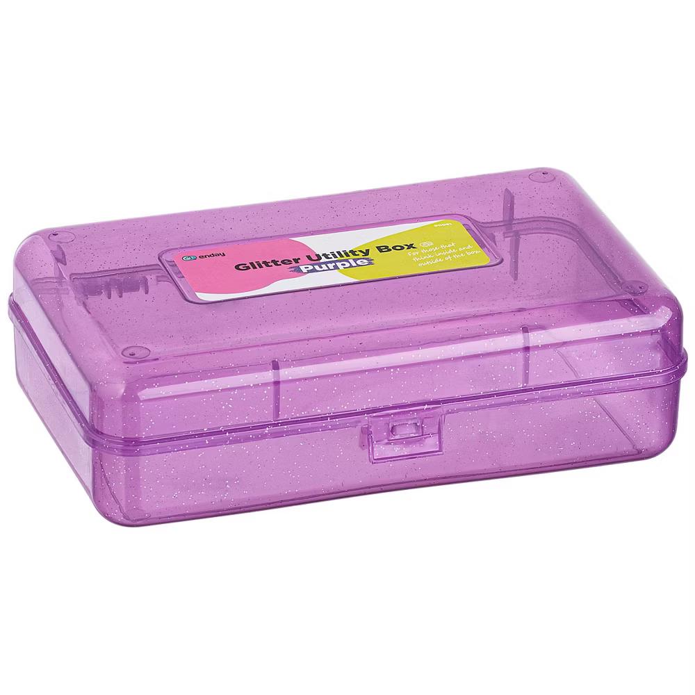 Plastic Pencil Box with Snap Closure Lids, Small Utility Storage Crayon School and Office Supplies Case Organizer - Image 26