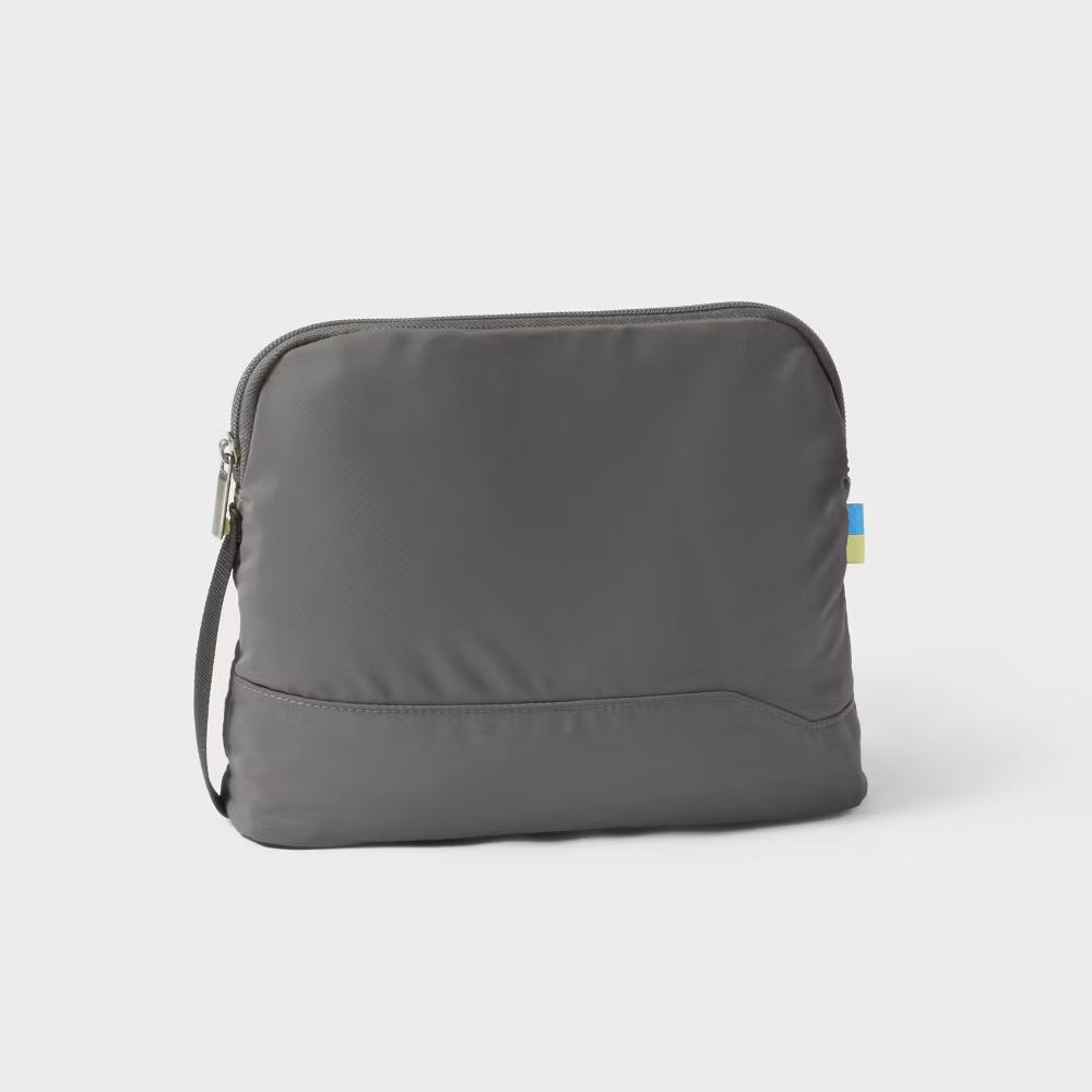 Travel Solid Zipper Toiletry Pouch - Image 4