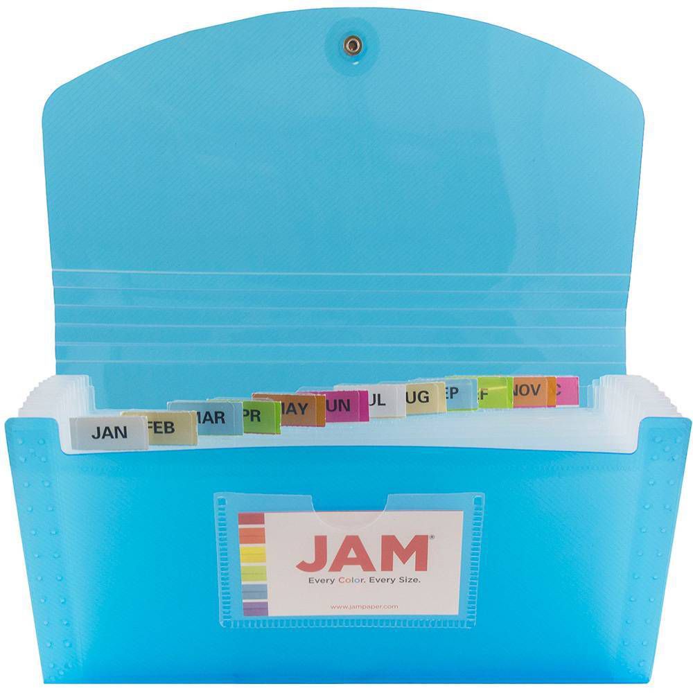 5" 10 1/2" 13 Pocket Plastic Expanding File Folder - Check Size - Image 4
