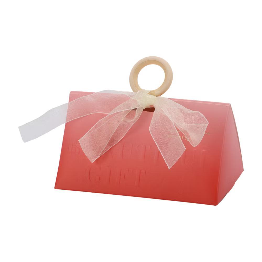 Gift Boxes with Ribbons and Wood Rings 5.12"x2.91"x2.56" Red 20 Pcs