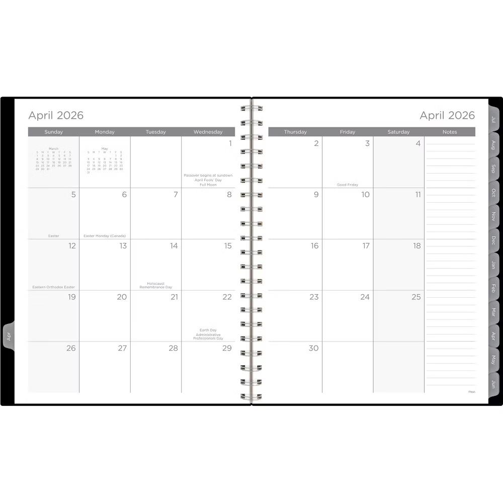 Mead 8.5"x11" 2026-2027 Basic Large Weekly/Monthly Black - Image 5