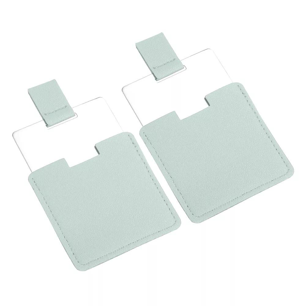 Stainless Steel Women Travel Makeup Mini Folding Mirror 2 Pcs - Image 9