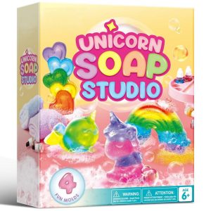Soap Making Kit for Kids, DIY Arts and Crafts, Unicorn Girl Gifts, STEM Toys Science Kits, Ideal Birthday Gifts for Boys Girls Ages 6 7 8