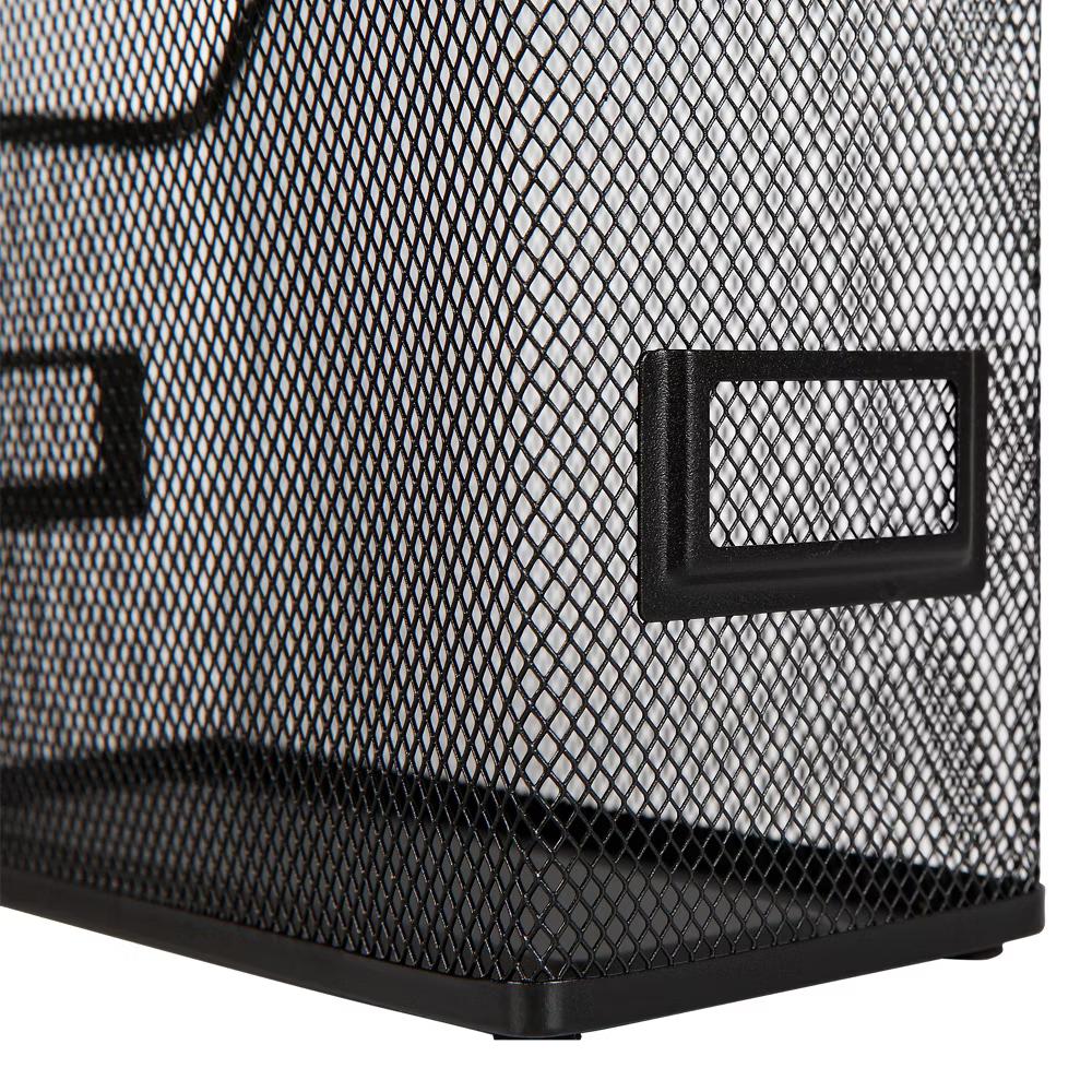 Mesh Magazine File Black - Steel File Organizer & Holder, 12" H, No Assembly Required - Image 3