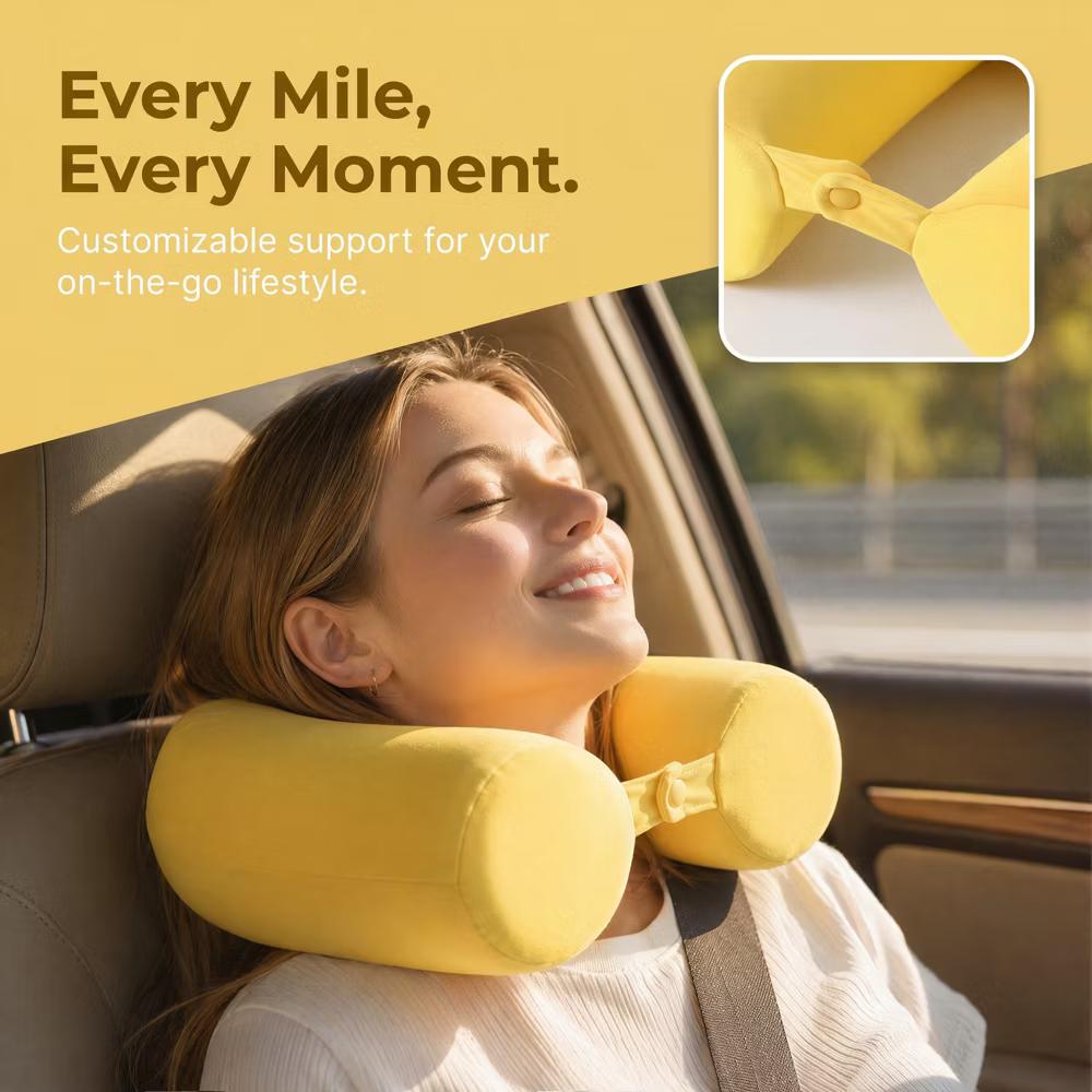 U‑Shaped Memory Foam Nap Pillow with Snap Closure for Desk and Travel Use 1Pc - Image 26