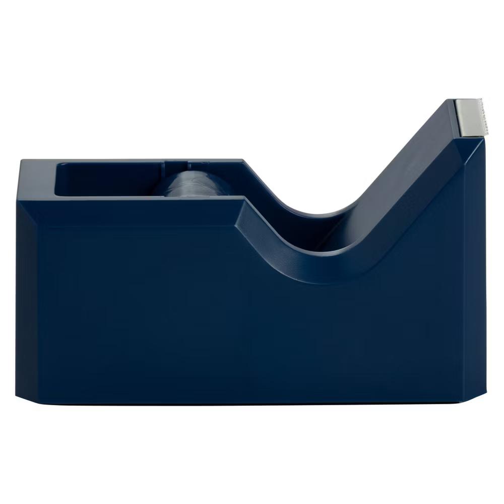 Colorful Desk Tape Dispensers - Navy Blue: Plastic File Fasteners, Stationery Clips, 1.75" Height, 2.5" Width - Image 7