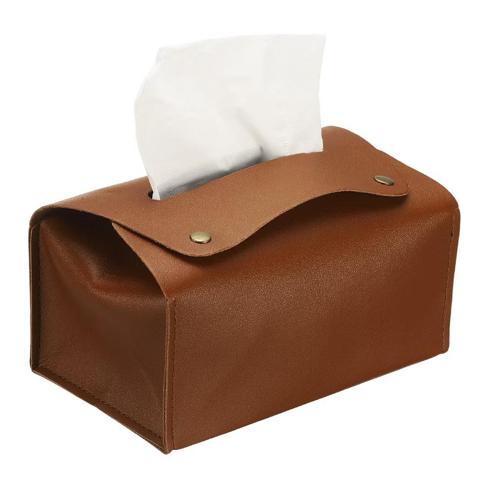 PU Leather Home Car Office Decorative Tissue Box Holder - Image 10