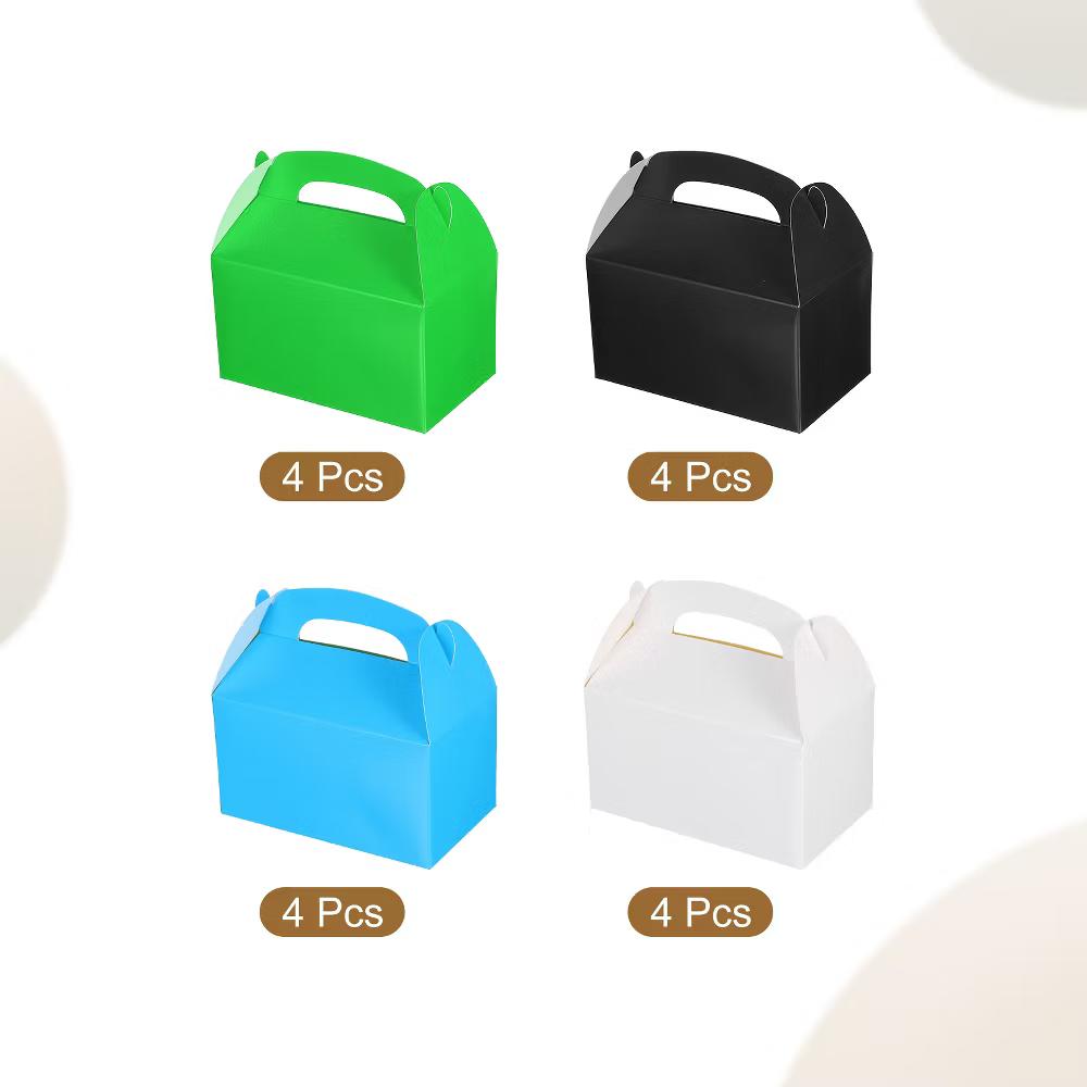 Weddings Christmas Sturdy Structure Gift Wrap Box Favor Box with Handles 16 Pcs - Image 3