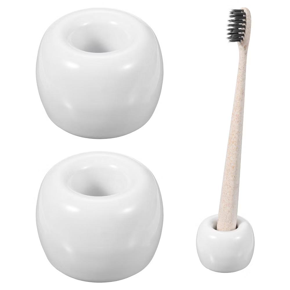 Mini Ceramics Toothbrush Holder Stands 2 Pcs - Image 21