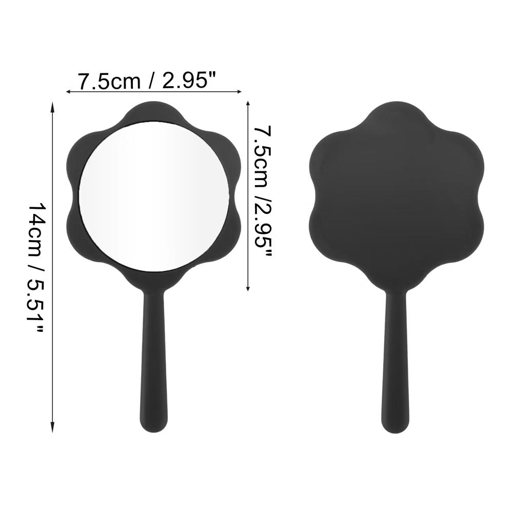 Flower Shaped Handheld Mirror 1 Pc - Image 2