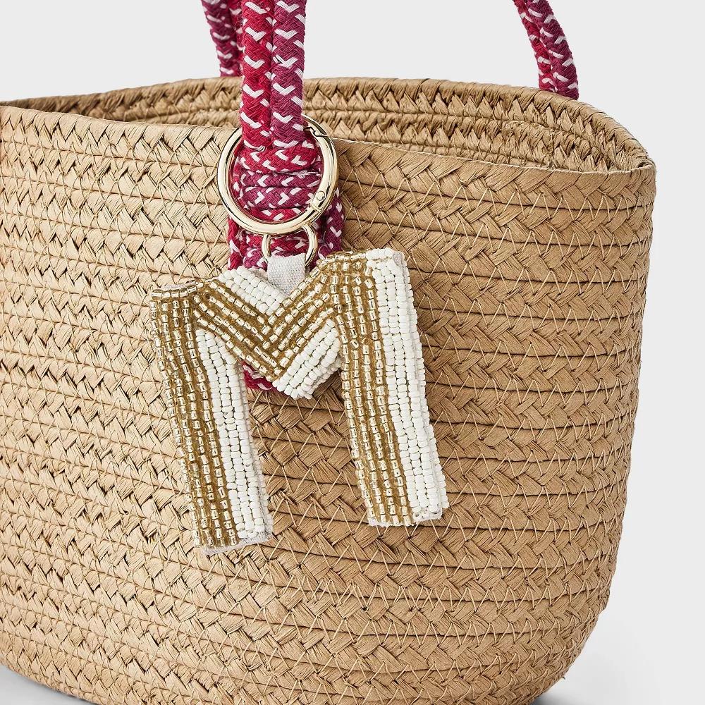 Beaded Monogram Letter Bag Charm - Image 10