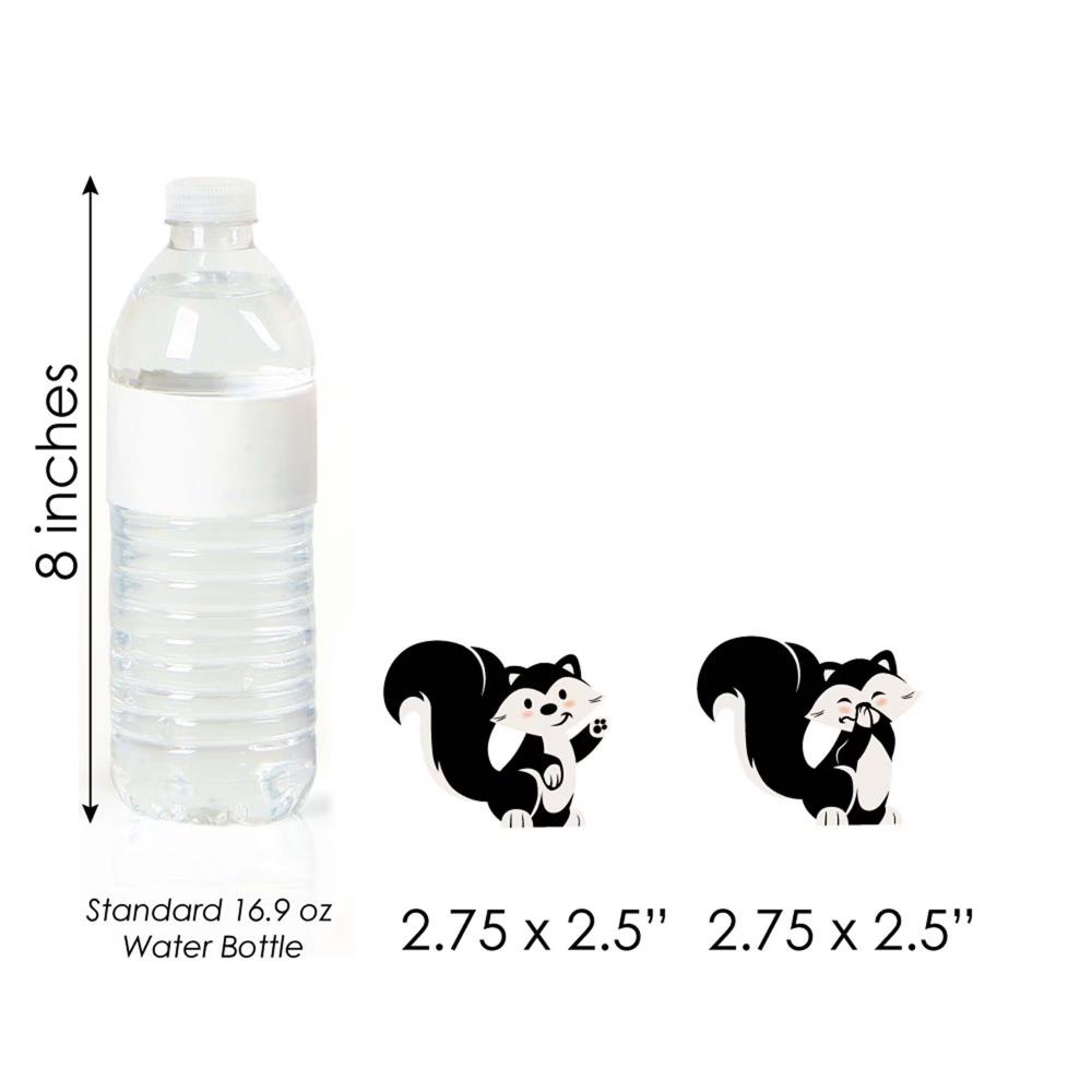 Little Stinker - Dessert Cupcake Toppers - Woodland Skunk Baby Shower or Birthday Party Clear Treat Picks - Set of 24 - Image 8