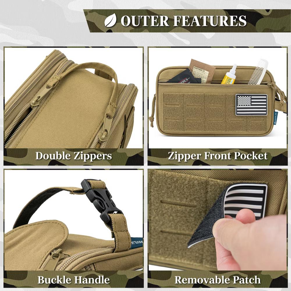 Tactical Toiletry Bag for Men, Hygiene Travel Bag, Military Dopp Kit, Water Resistant Molle Pouch, Shaving Grooming Organizer Case - Image 63