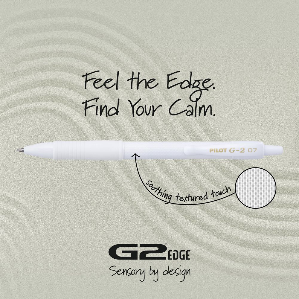 G2 Gel 5pk Edge White Barrel Gel Pens Fine Point 0.7mm Black Ink - Image 6