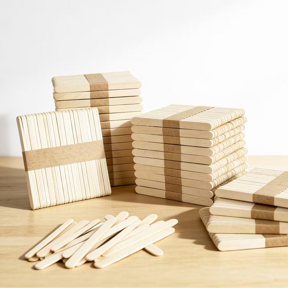Easy Playhouse: Craft Sticks - 1000pcs - 4.5" Natural Wood Popsicle Strips - Image 4