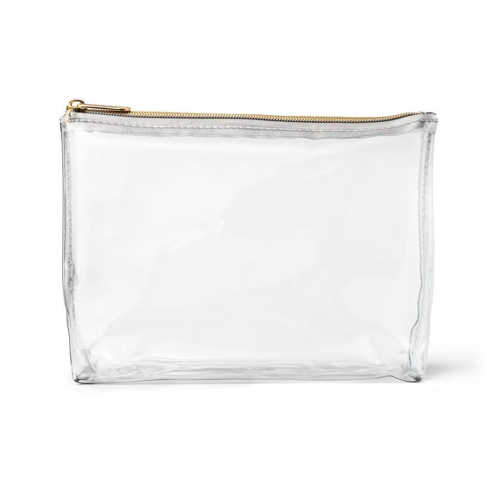 Square Clutch Makeup Bag - Clear - Image 3