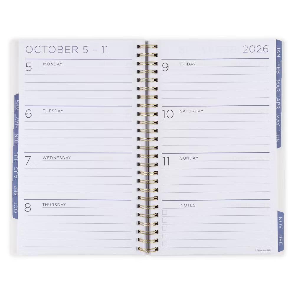 See It Bigger 5.75"x8.625" April 2026 - June 2027 Monthly/Weekly Planner Gray Floral - Image 8