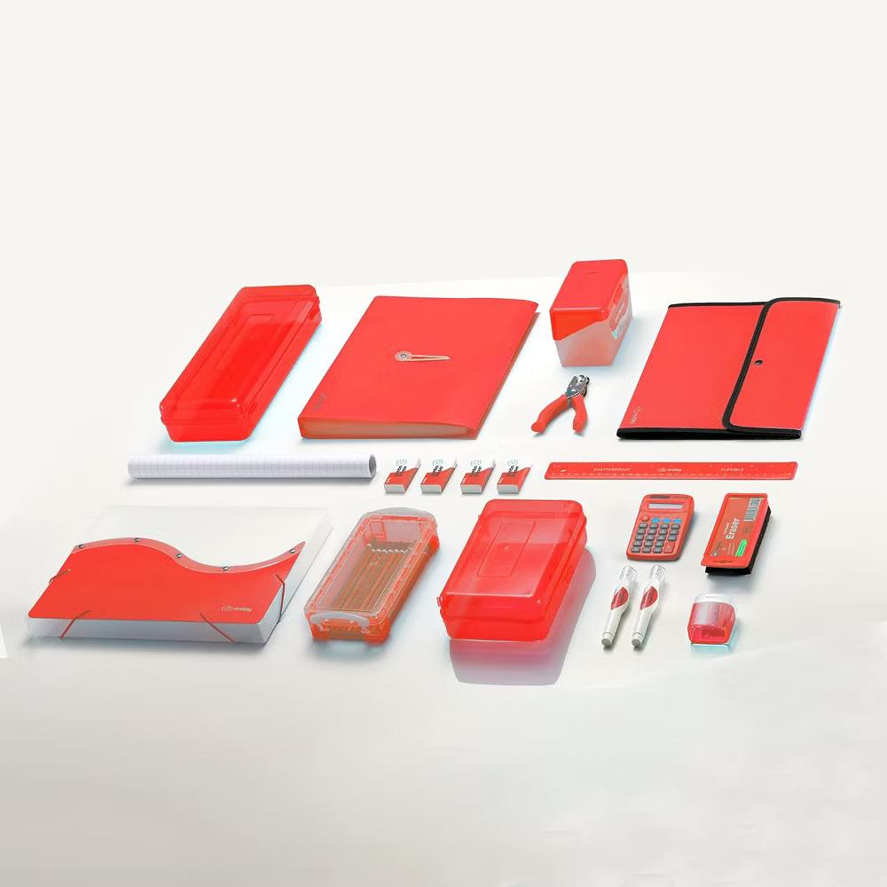 Large Capacity Double Deck Pencil Box - Plastic With 12 Compartments, Snap-Tight Lid, Hard Case Storage Organizer - Image 46