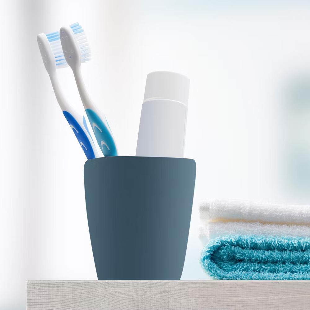 2Pcs Bathroom Tumblers Bathroom Toothbrush Cup Blue 4.33''x2.76'' 350ml - Image 25