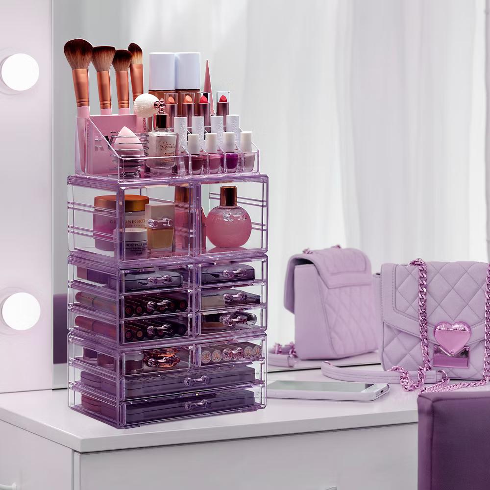 Large Makeup Organizer Case - 4 Piece Set (12 Drawers) - Image 18