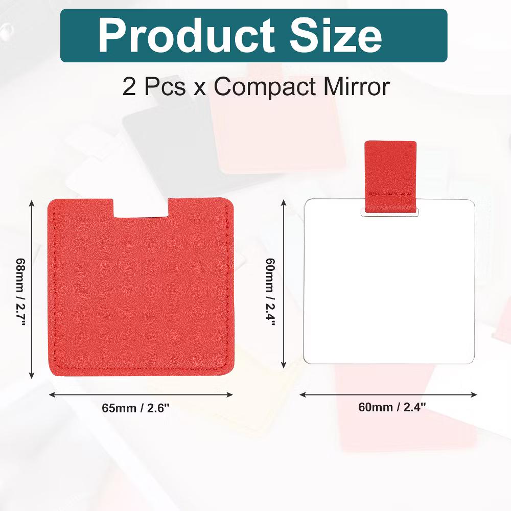 Stainless Steel Women Travel Makeup Mini Folding Mirror 2 Pcs - Image 18