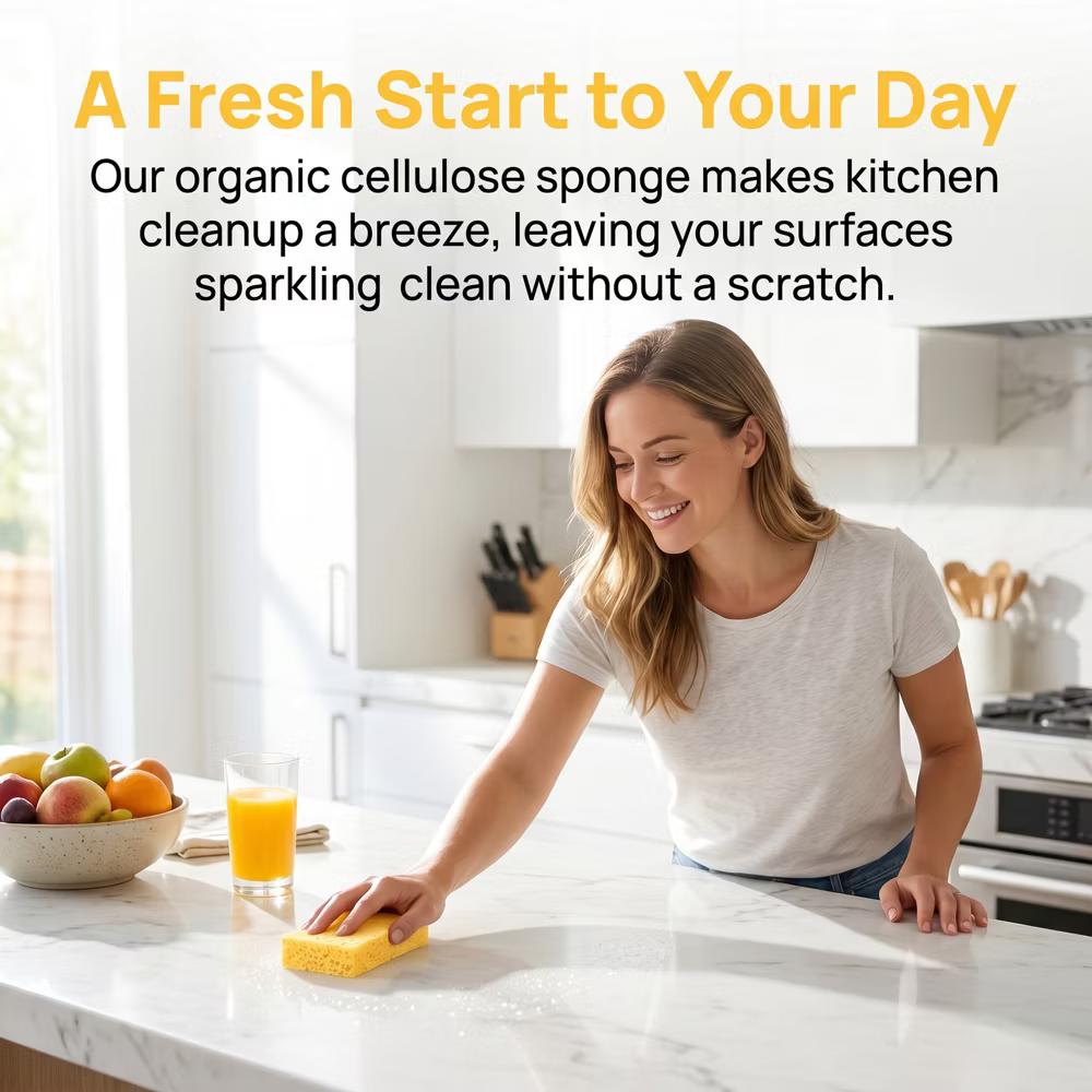 Kitchen Household Cleaning Non-Scratch Cleaning Sponge 6 Pcs - Image 16