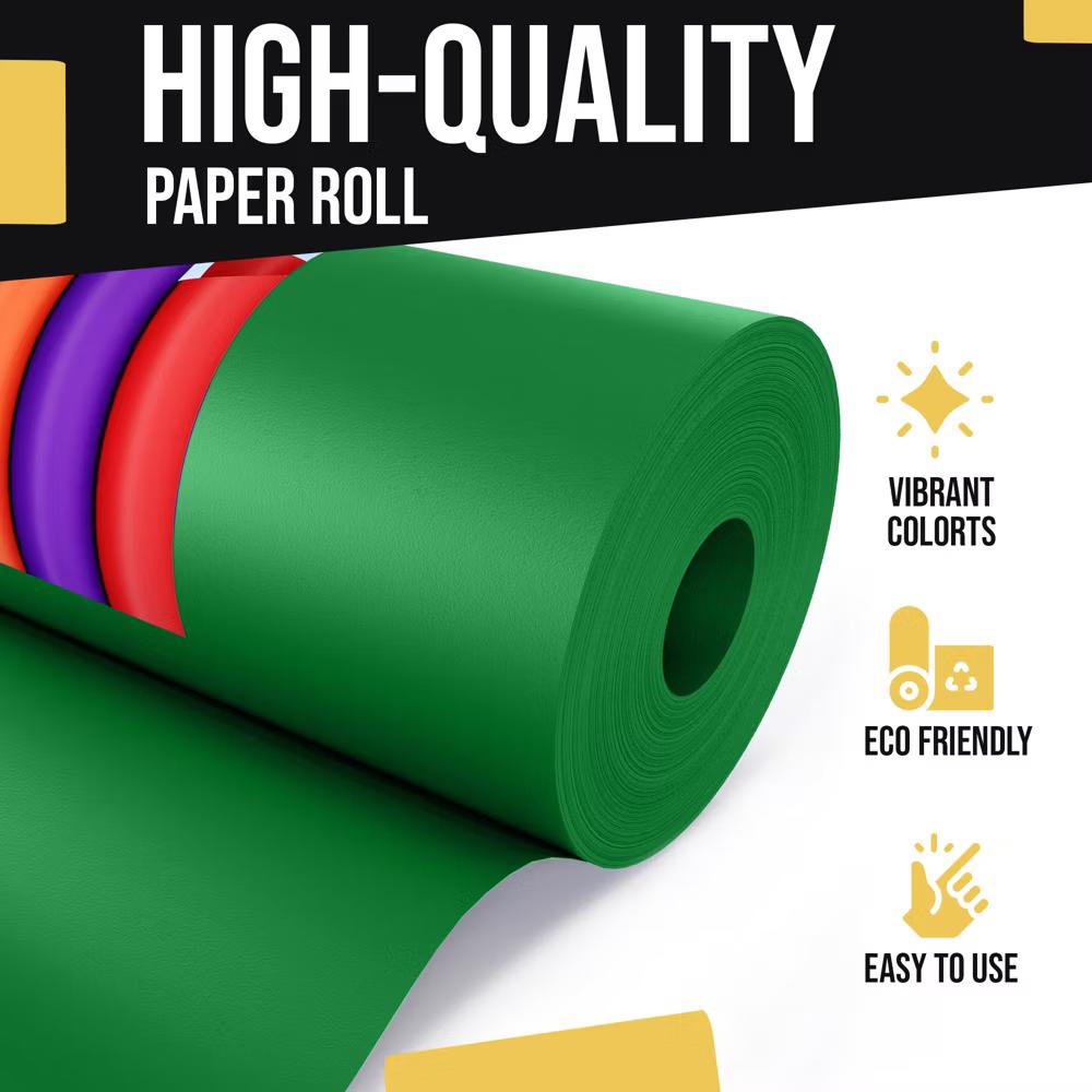 Exquisite Colored Kraft Paper Roll 17.5 In 110 Ft Kraft Wrapping Paper Craft Paper Shipping Paper Kraft Paper Roll Gift Wrap - Image 12