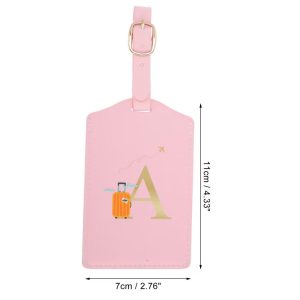 Letter Luggage Tag Pink 1 Pc