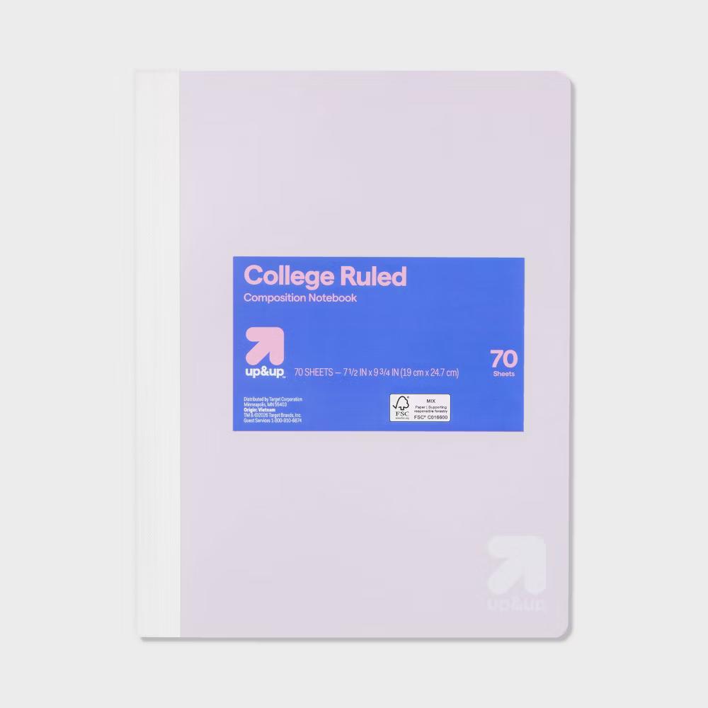 College Rule Composition Notebook 7.5"x9.75" Poly Cover 70 Sheets - Image 13