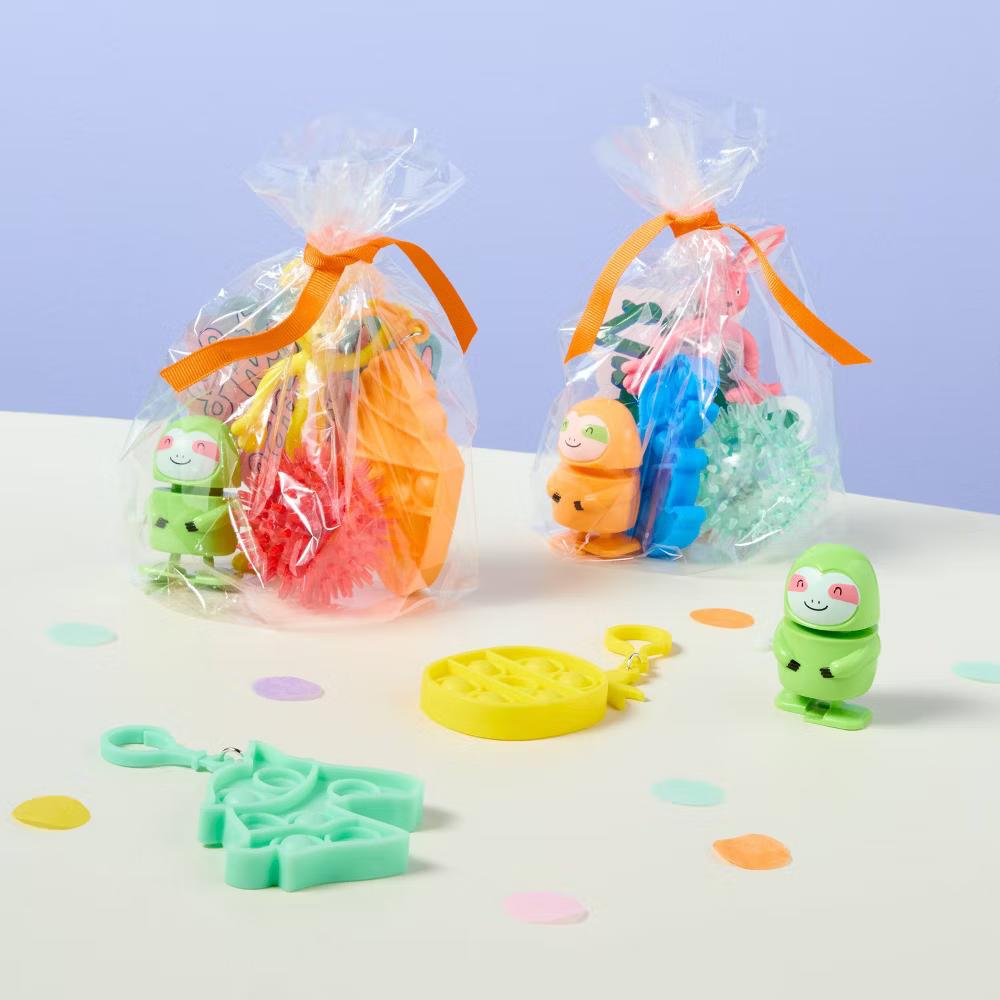 6ct Bubble Pop Keychain Favors - Multicolored Party Favor Toys for Kids, All Occasions, Ages 4 - Image 2