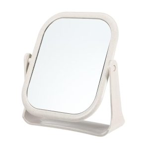 Plastic Double Sided 360° Rotating Makeup Mirror 1 Pc