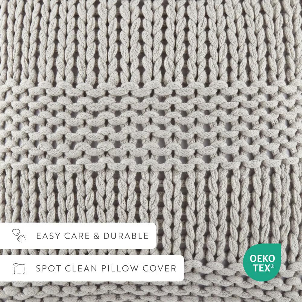 Cozy Chunky Knit Throw Pillow Cover And Pillow Insert - Image 74