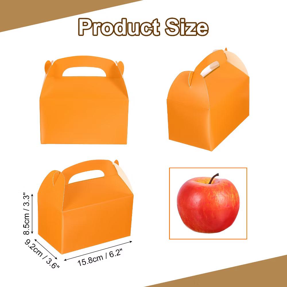 Weddings Christmas Sturdy Structure Gift Wrap Box Favor Box with Handles 16 Pcs - Image 9